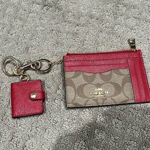 Coach wallet with picture keychain holder